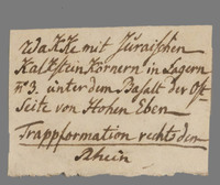 L 01413
<br/>
Label met opschrift
<br/>
<em>Escher von der Linth, Johannes Conrad (1767-1823)</em>